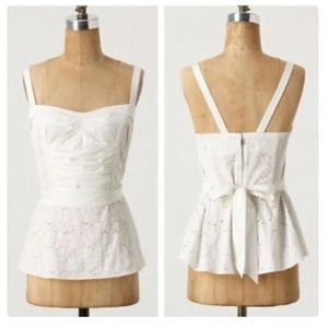 Anthropologie, Tank Top, White Cotton, size 4